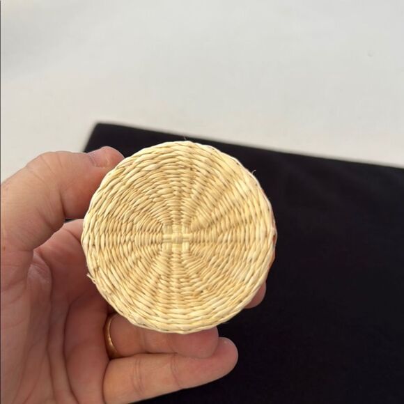 Colorful Native American Woven Basket with Lid - Picture 4 of 5